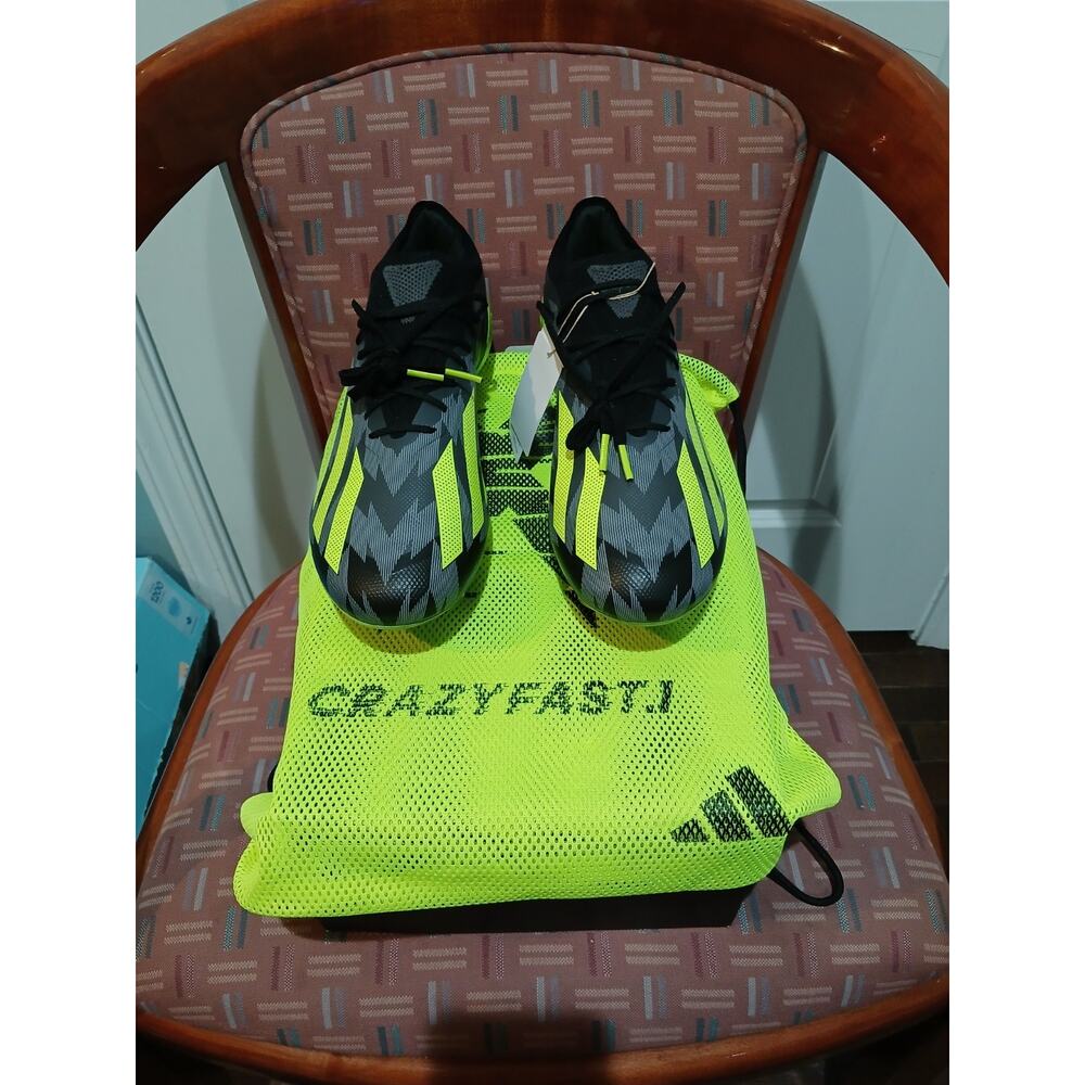 New Men's 13 Adidas X Crazyfast Injection.1 FG Black Soccer Cleats IG0670